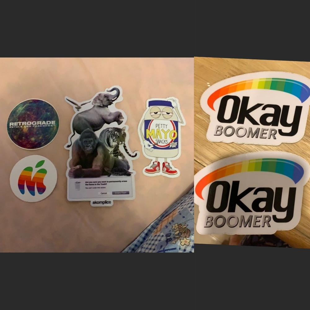 6 quality skateboard stickers